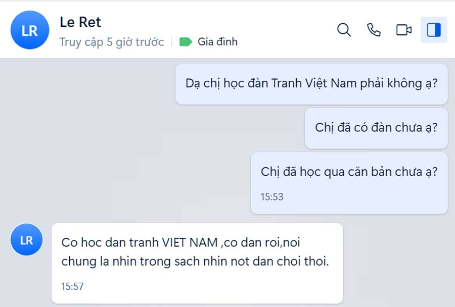 Học viên là người lớn tuổi về hưu đăng ký học đan Tranh để thư giãn, giải trí